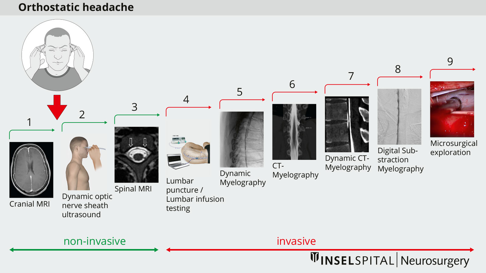 Eight-part diagnostic protocol for detecting the cerebrospinal fluid leak 